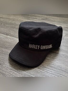 Harley-Davidson Black Embroidered Logo Cadet Cap